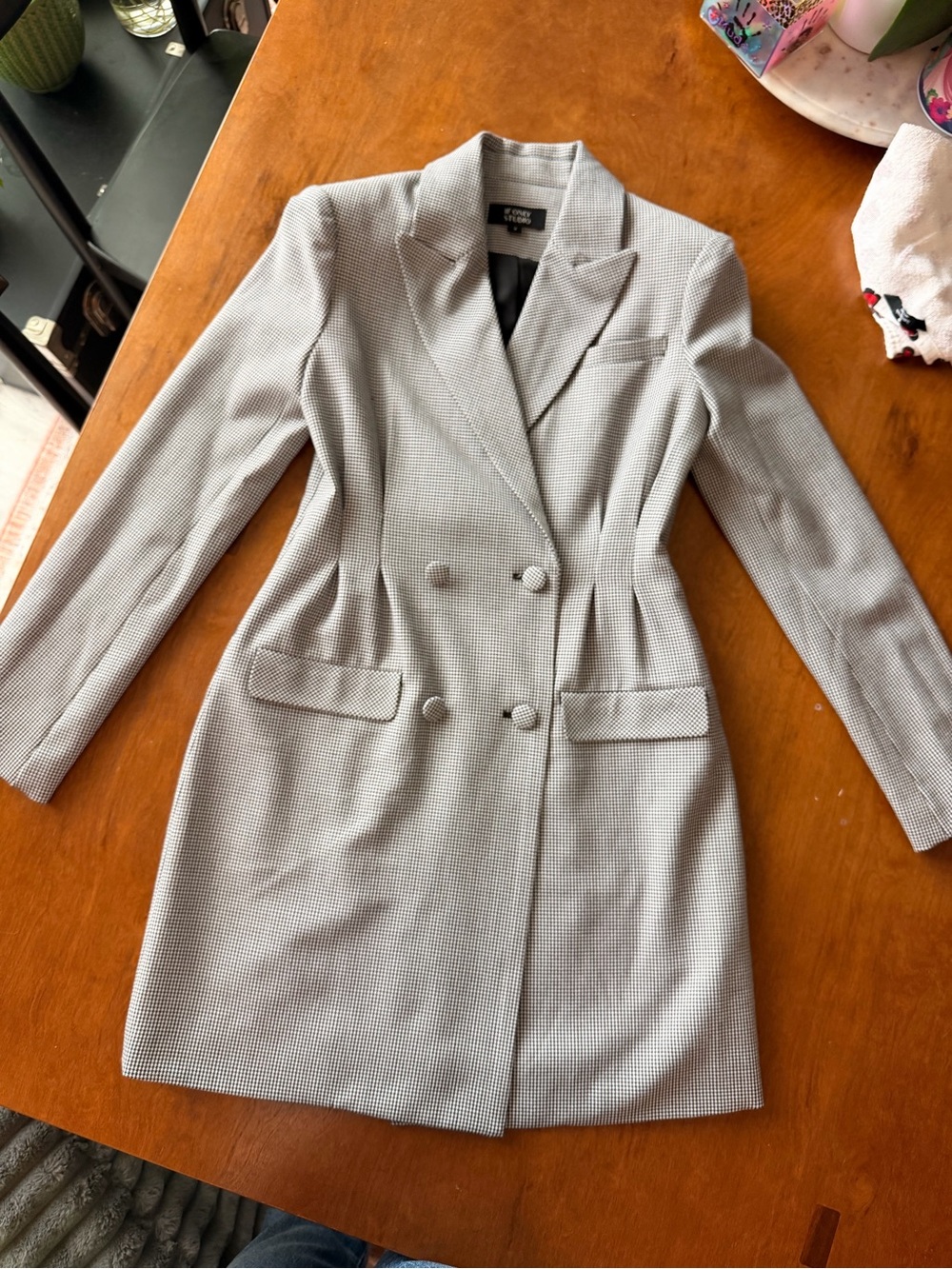 If Only Studio Double-Breasted Blazer Dress